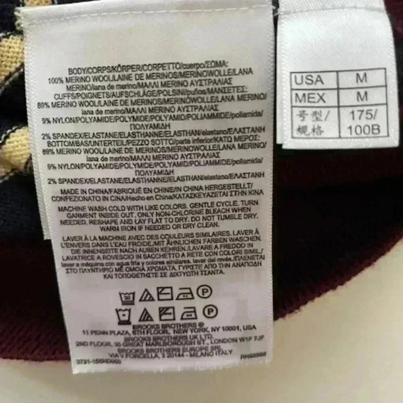 Brooks Brothers 100% Fine Merino Wool Half Zip Sweater Size M - Picture 8 of 14